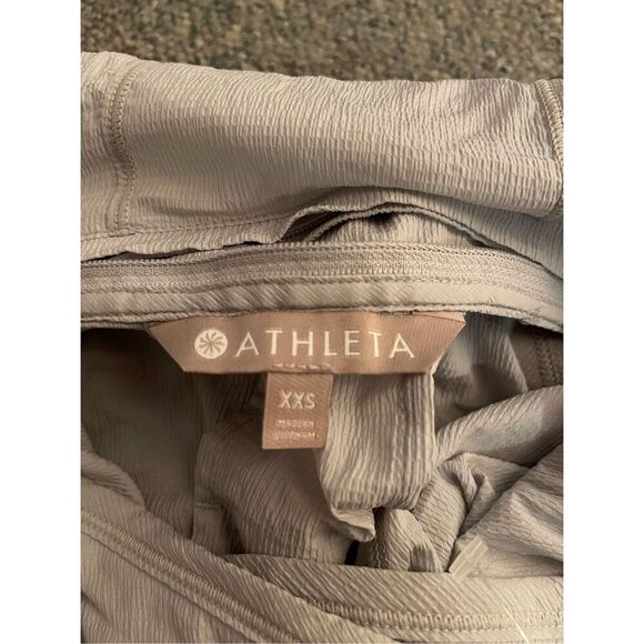 Athleta‎ Women's Anorak Jacket 2XS Light Gray Hooded Lightweight - Picture 3 of 5